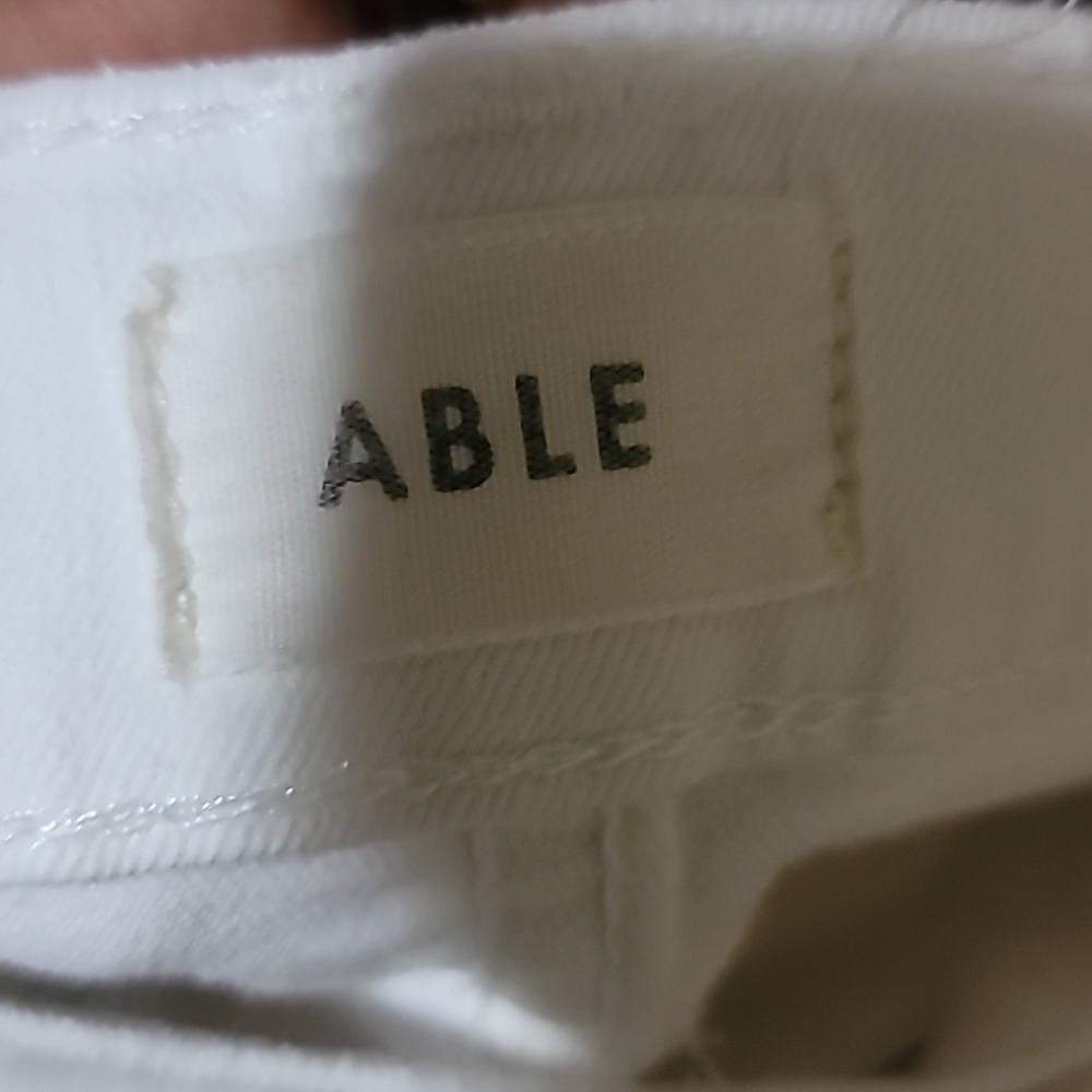 Able Women White Cropped High Waist Skinny Jeans Size 4 - Picture 6 of 7